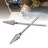 2pcs Tungsten Tapered Nail Drill Bit Rotary Cuticle Removal Manicure Pedicure Tool Cone Shaped Nail 