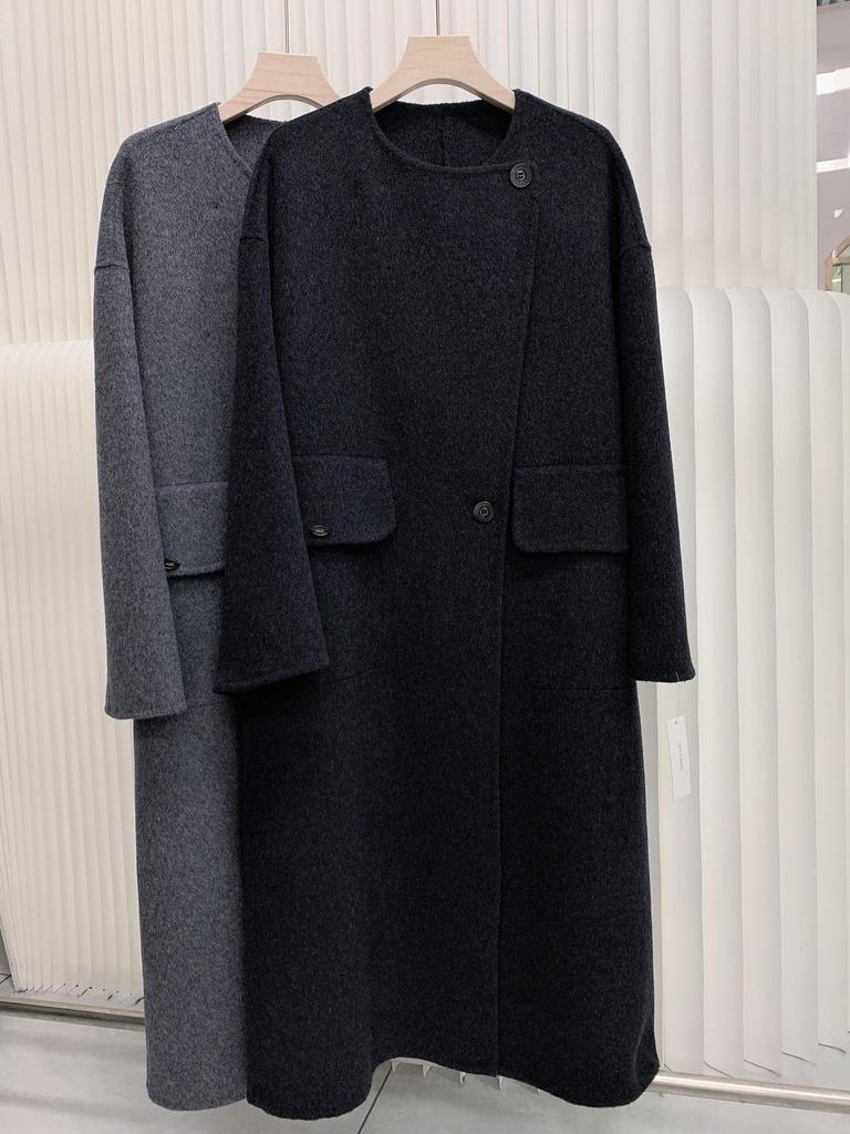 2025 Luxe Double-Sided Cashmere Wool Coat for Autumn/Winter