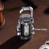 Portable Rechargeable Keychain Flashlight Dual Light Source Control Red Warning Light Waterproof Design Key Chain