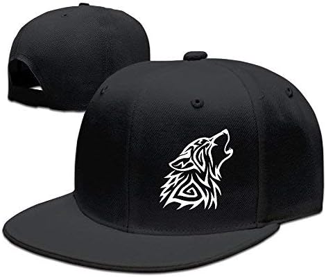NGG-333 Adult Snap-Back Caps,Tribal Wolf Howl Adjustable Hip Hop Flat Brim Baseball Cap …