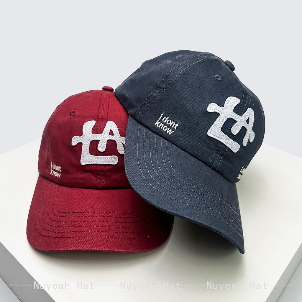 Korean Retro Patched LA Letters Love Baseball Hats Sunshade Personal New Men Women Versatile Niche Fashion Peaked Caps Outdoor