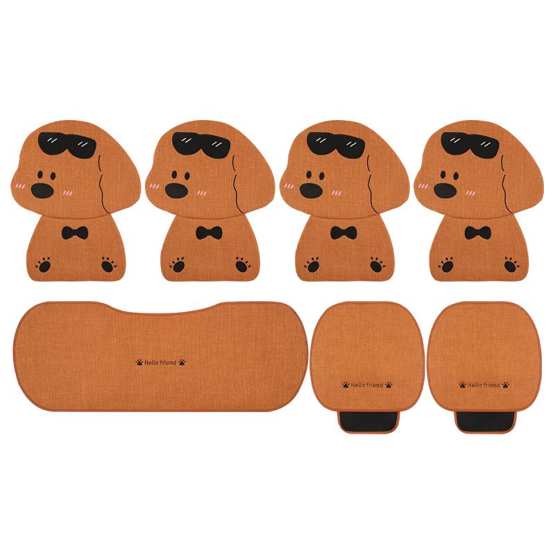 Cute Female Puppy Cartoon Car Seat Cushion for Chevrolet Equinox, Cavalier, Cruze - All Seasons