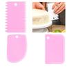 3PCS/Lot Dough Cake Cutter Slicer Spatula for Cake Cream Scraper Pasty Cutters Scraper Irregular Teeth Edge DIY Smoother