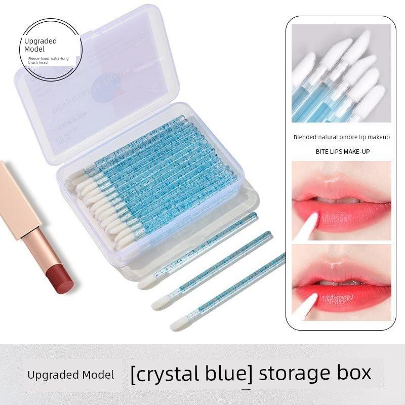 

Photo Studio Makeup Disposable Gadget Bride Makeup Set Wedding Dress Photography Bring Your Own Makeup Tools Puff Crystal Rod Luminous Blue [Boxed] 1 Box 50 Pieces