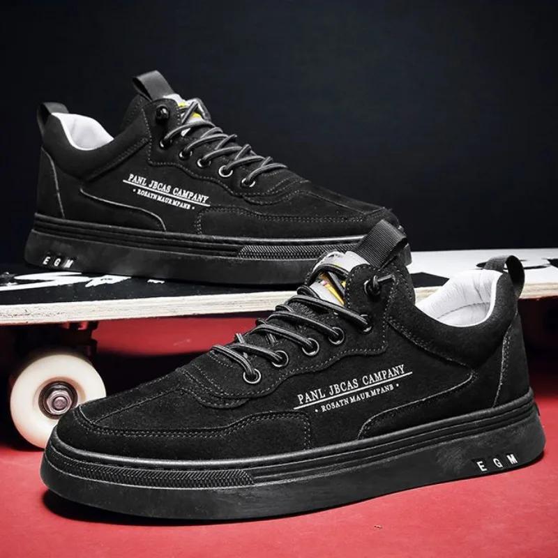 Fashion Vulcanized Sneakers For Men Trend Casual Leather Shoes Tenis Luxury Trainer Race Korean Mens Walking Running Jogging Shoes2025