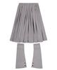 Loaegsyueol Fleece Midi Warmer Skirt_Melange Gray