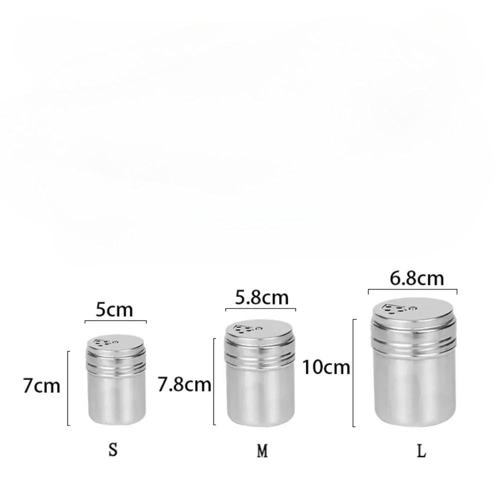 Wielofunkcyjny Pojemnik na Przyprawy ze Stali Nierdzewnej Butelka na Sól Cukier Obrotowa Pokrywka Gadżety Kuchenne Solniczka Pieprzniczka Pojemnik na Przyprawy
