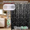 Waterproof Black Marble Print Shower Curtain Anti Mold Bath Liner Contemporary Bathroom Accessories Elegant Interior Design