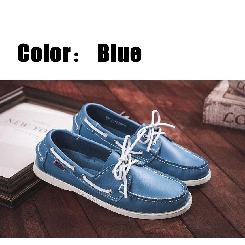 

Мужские и женские туфли из натуральной кожи Docksides Casual Boat Shoes, фирменные дизайнерские туфли на плоской подошве для мужчин Femme Blue White 2022A005 41