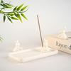 Cute Mini Rabbit Ceramic Incense Holder - Indoor Incense Burner & Stand