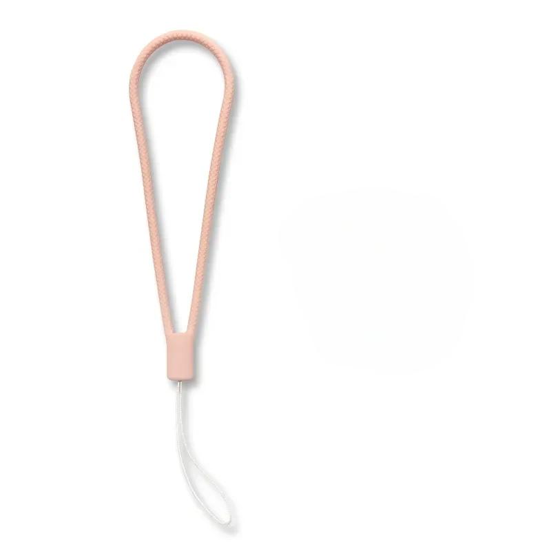 

1 шт. цветной простой жидкий силиконовый ремешок для мобильного телефона портативный телефон камера ручной вентилятор брелок нескользящий анти-потерянный ремешок на запястье Grapefruit