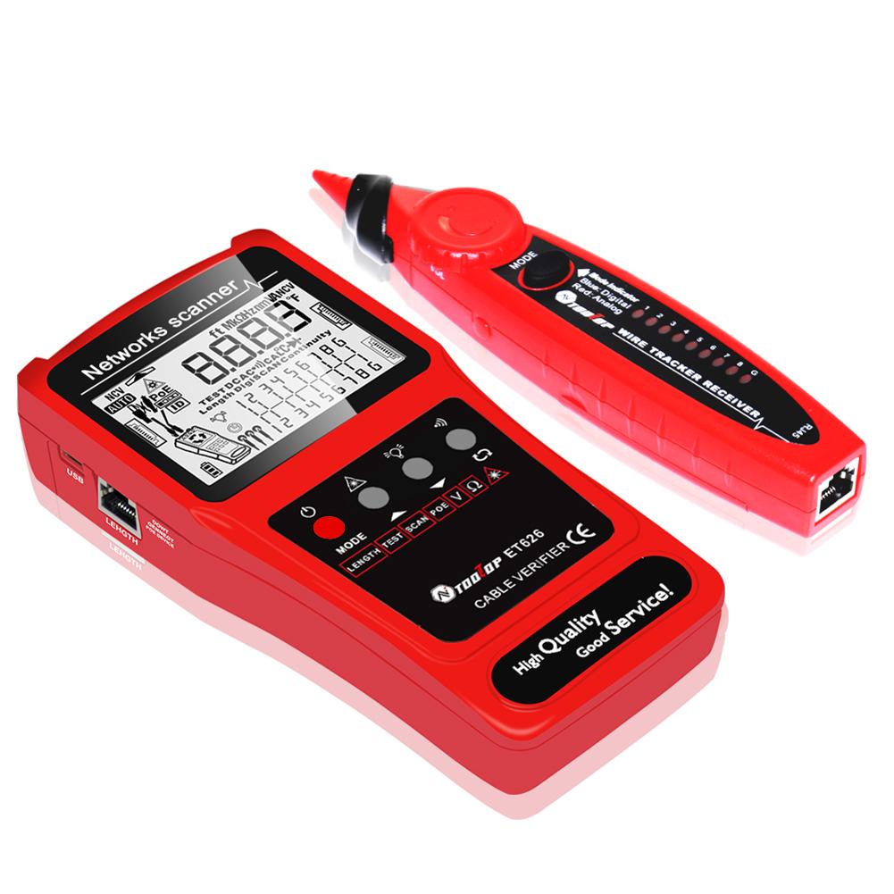 3in1 Multimeter Analogs Digital Search Network Cable Tester POE Test Cable Finder Multifunctional for Cable Length Pairing Check