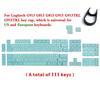 Replacement Keycaps for Logitech Mechanical Keyboard, Replacement Parts, Black and White, G815, 813, G915, 913, TKL