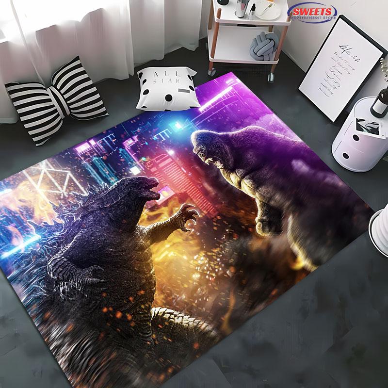 

Нове прибуття ! Класичний килим Godzilla VS Kong, Килимок для вітальні, спальні, біля ліжка, Нековзкий, міцний, великої площі, Килим для домашнього офісу 50x80cm (20x31in)