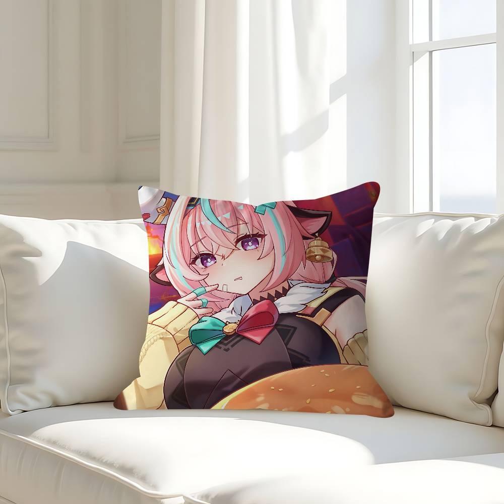 Genshin V-Varesa Pillow Case Removable Washable Cushion Cover – All-Season Soft Linen