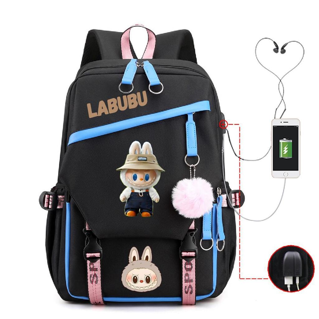 New Printed Junior High School Students Schoolbag Large-capacity Spine Backpack