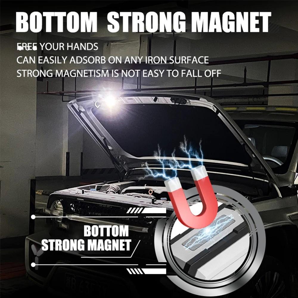 Magnetic COB Keychain Work Light - Ultra Bright, Hands-Free for Car Repair, Mechanics, Rechargeable,Sticks To Metal, Essential EDC,Emergency Tool