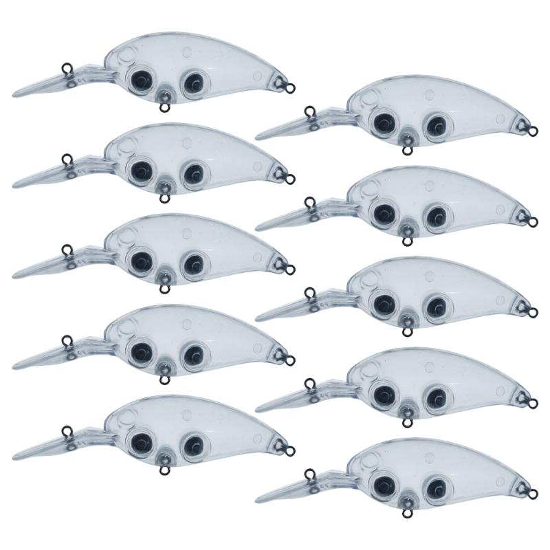 

10 шт. Плавающие неокрашенные заготовки воблеров Искусственные приманки для рыбалки Неокрашенные жесткие приманки Глубоководные воблеры 1