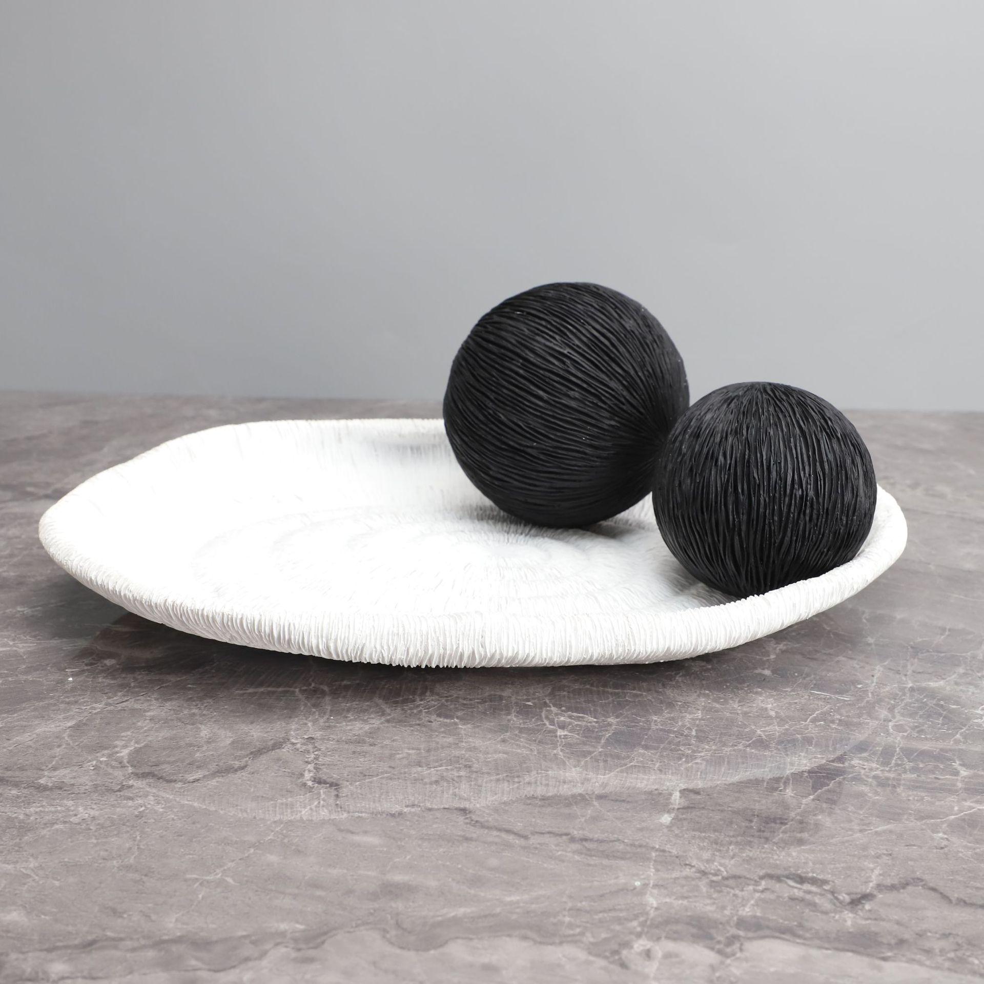 

Contemporary Textured Resin Tray for Living Room Coffee Table Decor