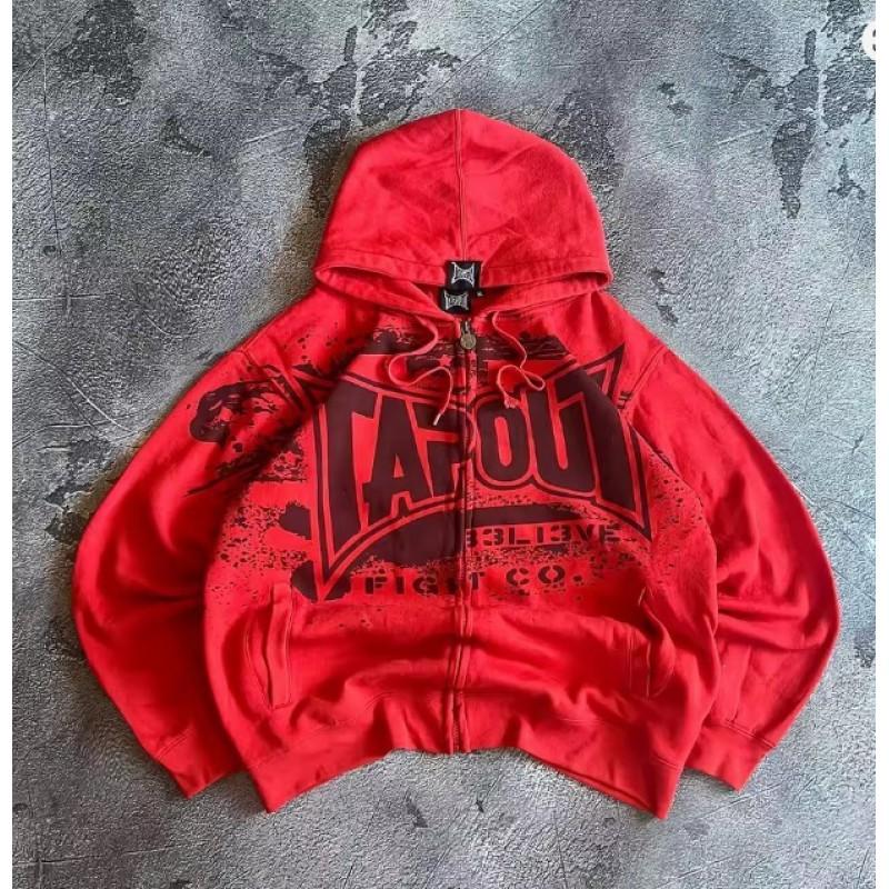 Y2K Skeleton Zip Hoodie 90s Retro Print Loose Fit Streetwear Unisex