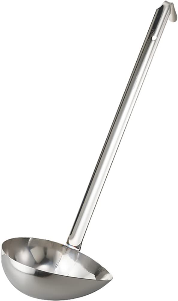 

Kanda KD Stainless Steel Made in Horizontal Chicken Oil Ladle Ladle, 400cc, Japan, Tsubame-Sanjo, Mouth, Soup, Commercial/Home Use, (Product Number
