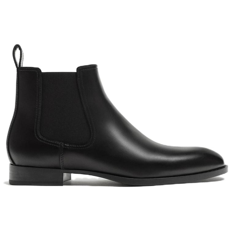 ZARA Versatile Trendy Low-Top Pointed Casual Short Chelsea Boots Men boots Black 12001422800