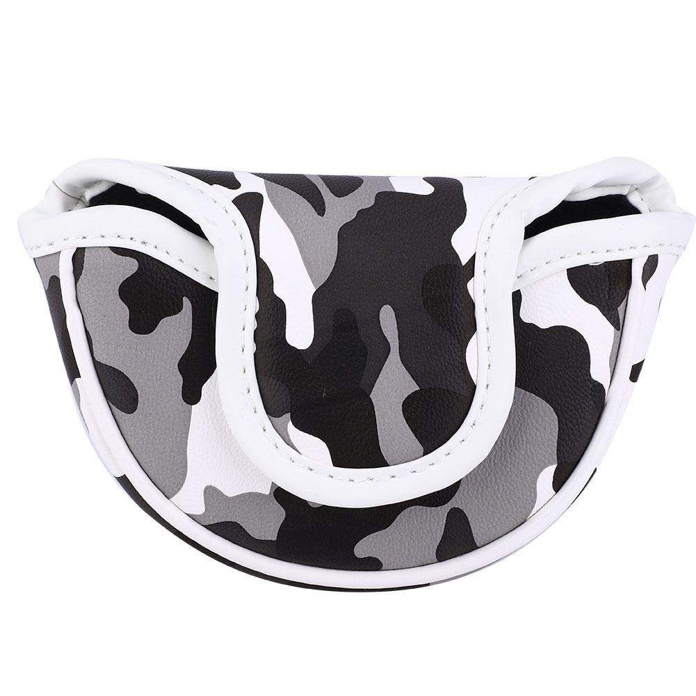 PU Leather Camouflage Semicircular Waterproof Magnetic Buckle Golf Putter Head Cover Club Headcovers