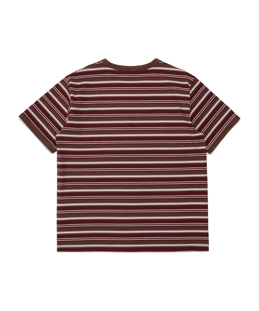 Nontai Multi Stripe Ringer Tee (Wine)