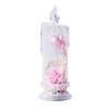 1Pc/2Pcs Eternal Flower Flameless Candles LED Flickering Pillar Candles Valentine's Day Night Light for Wedding Home Decor