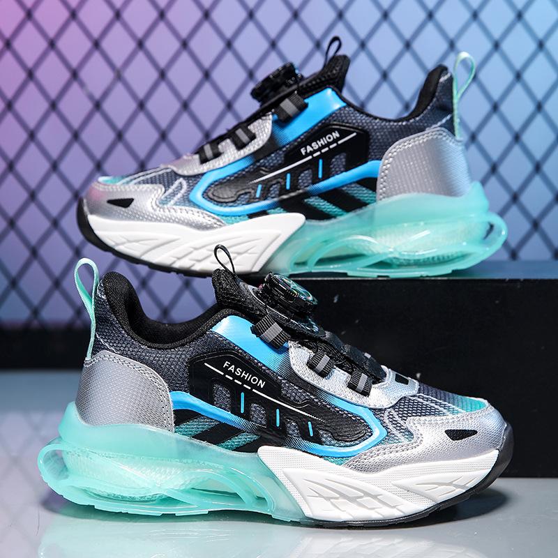 Classmate sports shoes 2025 spring and autumn new children's breathable mesh casual dad shoes solid soft sole male and female students