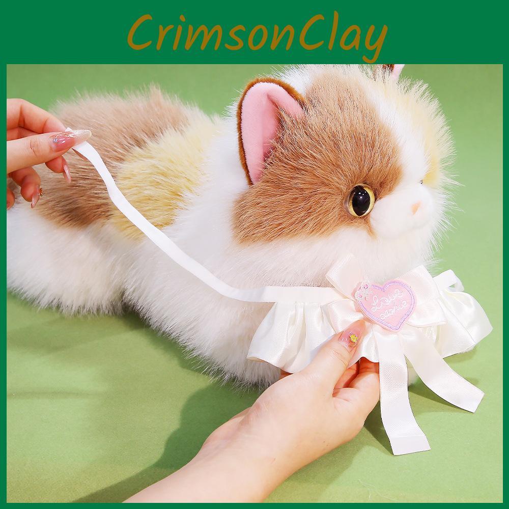 Cat Adorable Plush Toy Stuffed Doll With Sound For Kids Bedroom Decorative