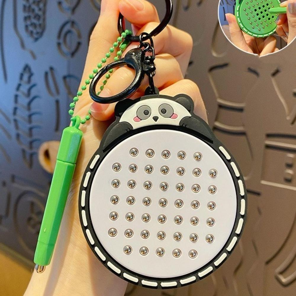 

Брелок для ключей с доской для рисования из ПВХ в виде панды, простой автомобильный брелок с подвеской, новый брелок с изображением животного белый