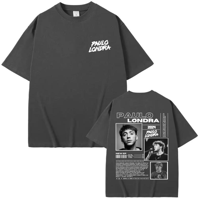 Rapper Paulo Londra T-shirts Men Women Clothing Hip Hop Trend Oversized Short Sleeve T Shirts Men's Fashion Casual Streetwear