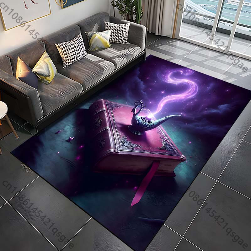 Mythology Story Wishing Lamp Pattern Carpets for Bedroom Living Room Sofa Mat Creative Door Mat Area Rug Home Decor Large Size