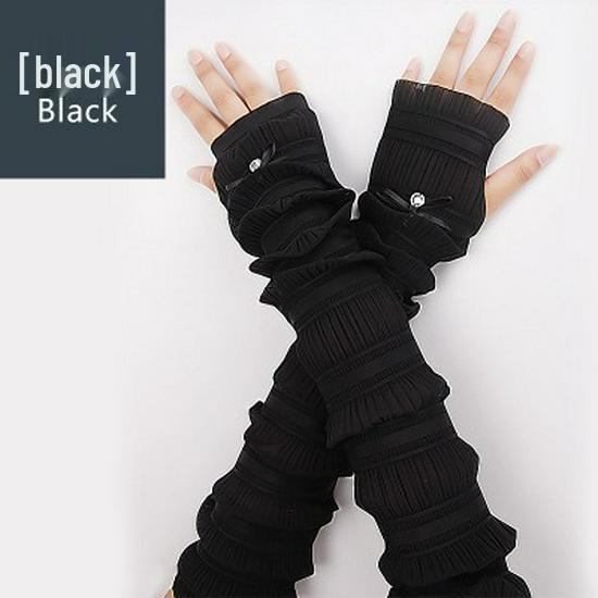 Unisex Hand-Sewn Ice Silk Sun Protection Sleeves for Driving & Cycling
