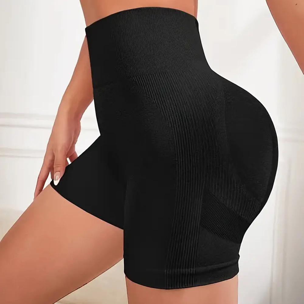 Women s Seamless High-Waisted Yoga Shorts: Summer Elasticity, Slimming, Tummy Control, Butt Lift, Outdoor Sports Base Layer Medium