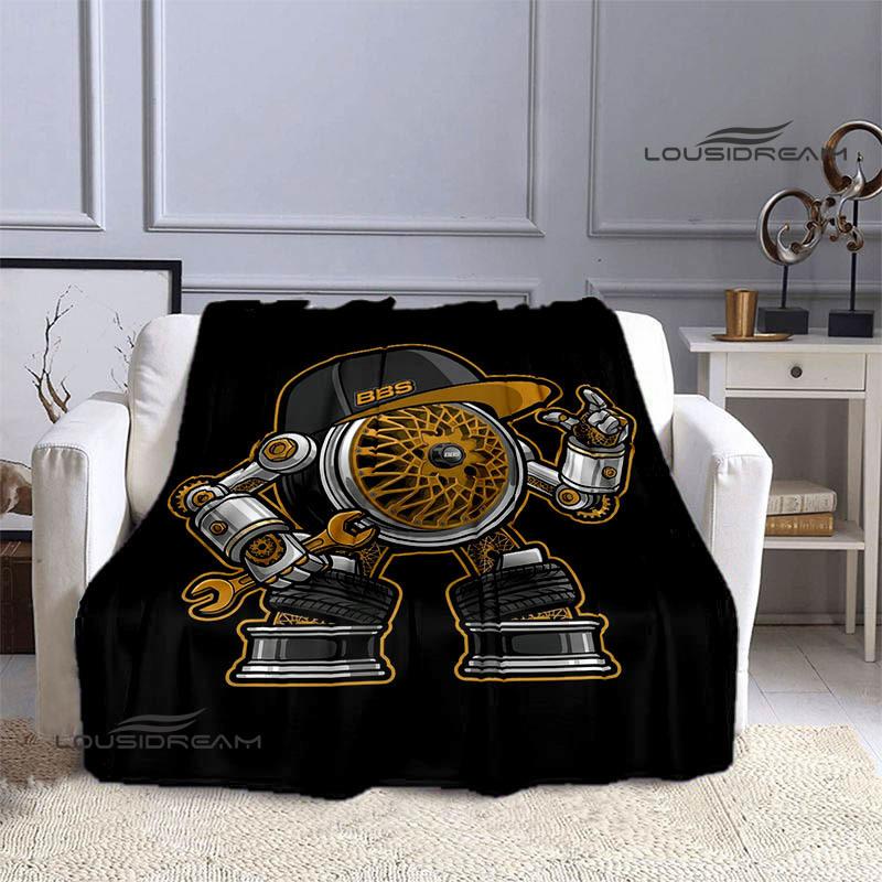 BBS LOGO printed blanket Picnic blanket Warm Flannel blankets Outdoor Blanket Home bed linings blankets for beds Birthday Gift