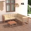 Day and Night - Day and Night Garden Furniture Set 6 Pieces and Cushions Solid Pine Wood