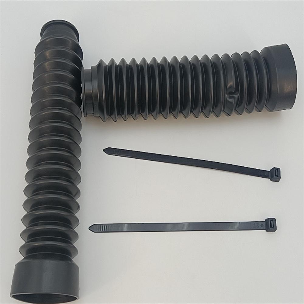 55mm 15 Knots Front Fork Cover Absorber Shock Protector Black 2PCS