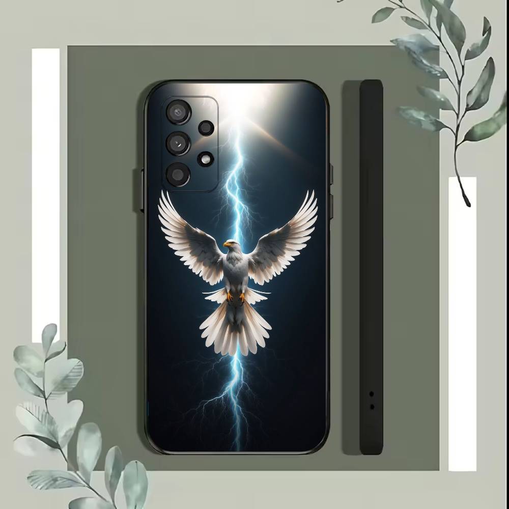 Eagle Cool Animal Phone Case For Samsung S25,S24,S21,S22,S23,S30,Ultra,S20,Plus,Fe,Lite,5G Black Cover