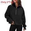 Yoga Wear Long Sleeve Hoodie With Pockets For Womens Casual Fitness