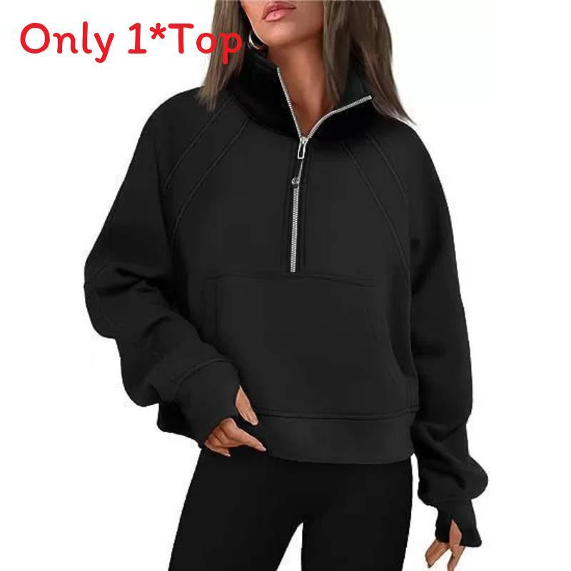 Yoga Wear Long Sleeve Hoodie With Pockets For Womens Casual Fitness