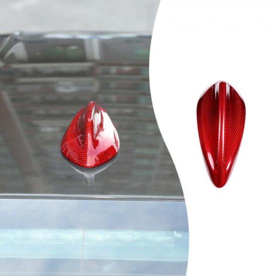 Red Real Carbon Fiber Shark Fin Antenna Trim For BMW F30 F22 F32 F36 F80 M3 M4