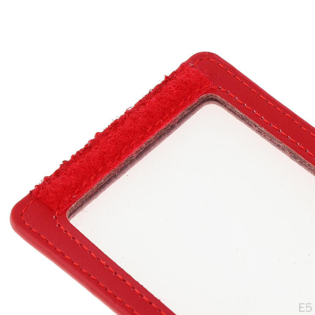 Badge Card Holder PU Leather Name Tag with 2 Slots