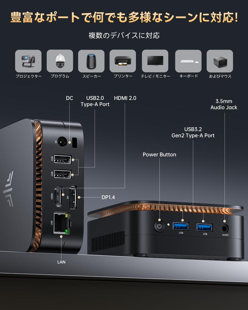 NiPoGi Mini PC New Intel N95 Mini Windows 11 16GB DDR4 512GB SSD Up to Mini PC with Multiple LAN [2025 Model, Industry's Smallest] PC, Pro, + (PCle