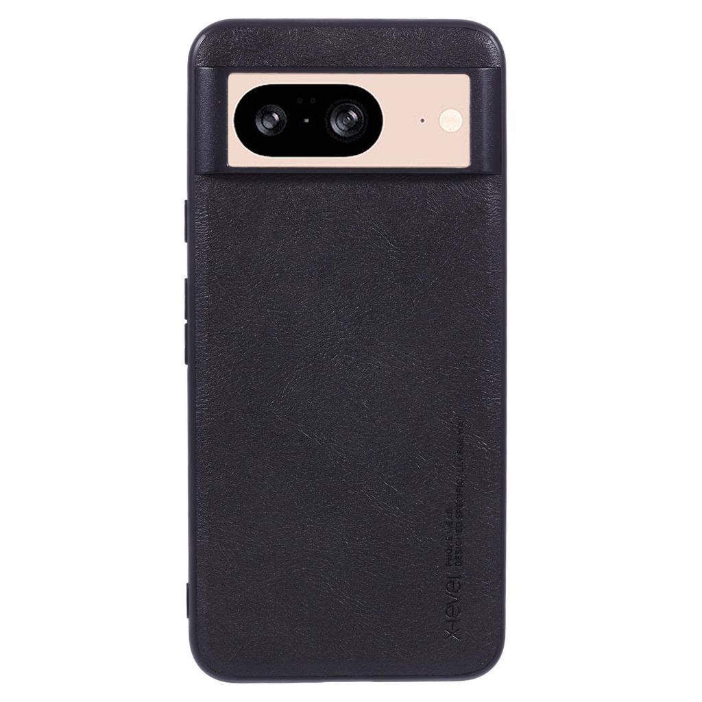 Bojue-3 Series For Google Pixel 8a Case PU Leather Coated PC+TPU Anti-Scratch Cover