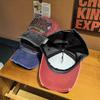 American Style Vintage Baseball Cap ROCK Embroidery Peaked Cap Casual Tattered Jeans Sun Hat  Men