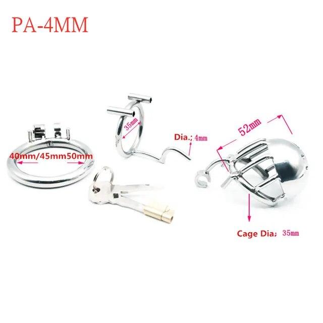 New 316L Stainless Steel Male PA Chastity Device,Penis Ring,Cock Cage with Plug,Penis Lock,Chastity Belt,Adult Sex Toys For Men