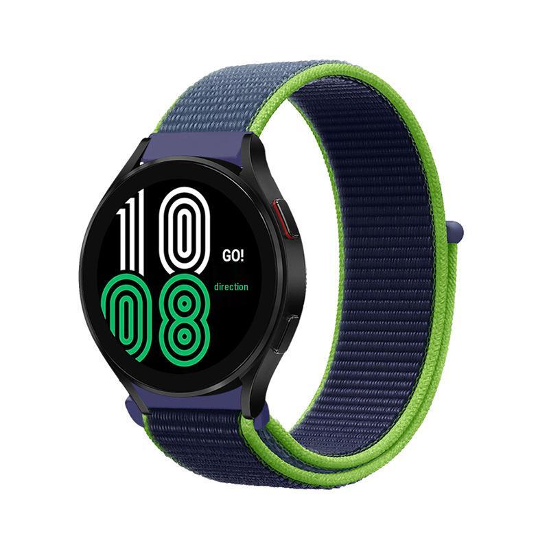 Samsung Huawei Xiaomi Compatible 18-22mm Woven Nylon Solo Loop Velcro Smart Watch Strap
