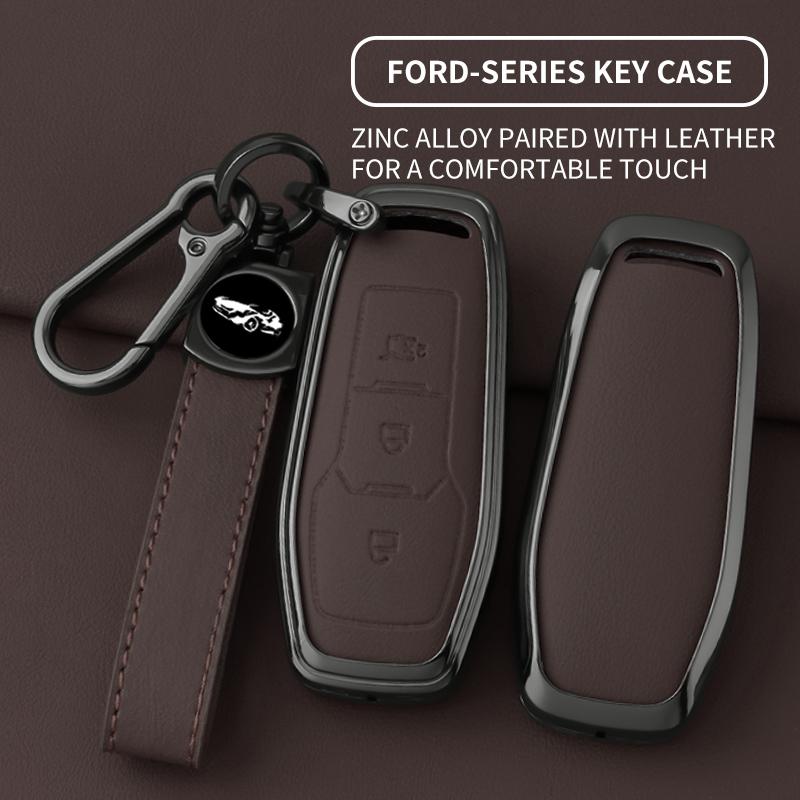 Innenraumleisten Metall Auto Schlüsselhülle Abdeckung Für Ford Focus 3 4 ST Mondeo 5 MK5 Mustang F-150 Explorer Edge Fiesta Kuga MK3 4 Pro